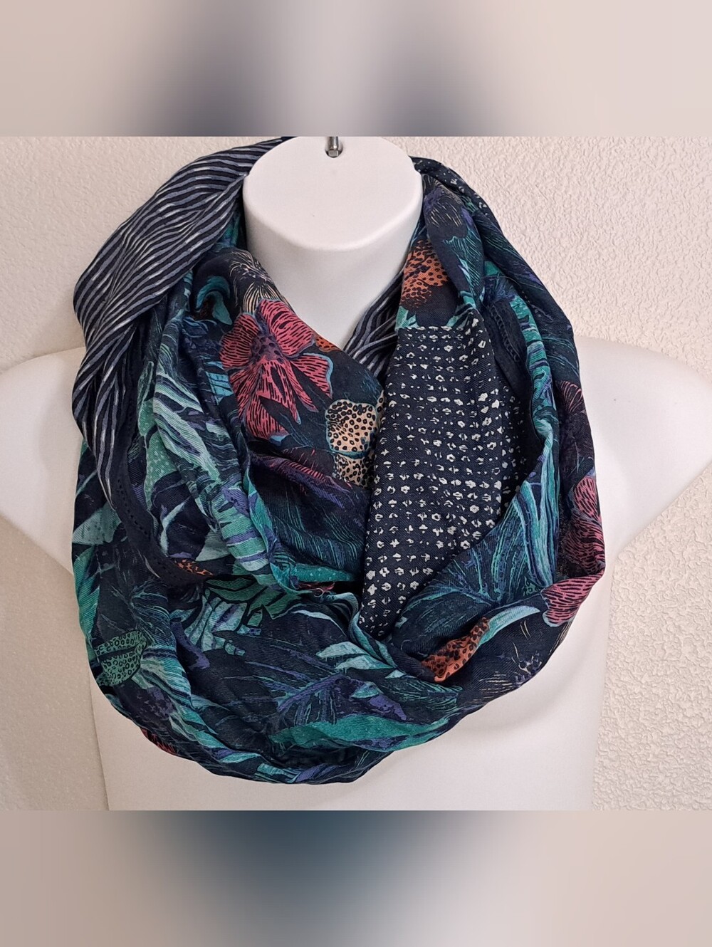 LOFT Floral Tropical Print Infinity Scarf
